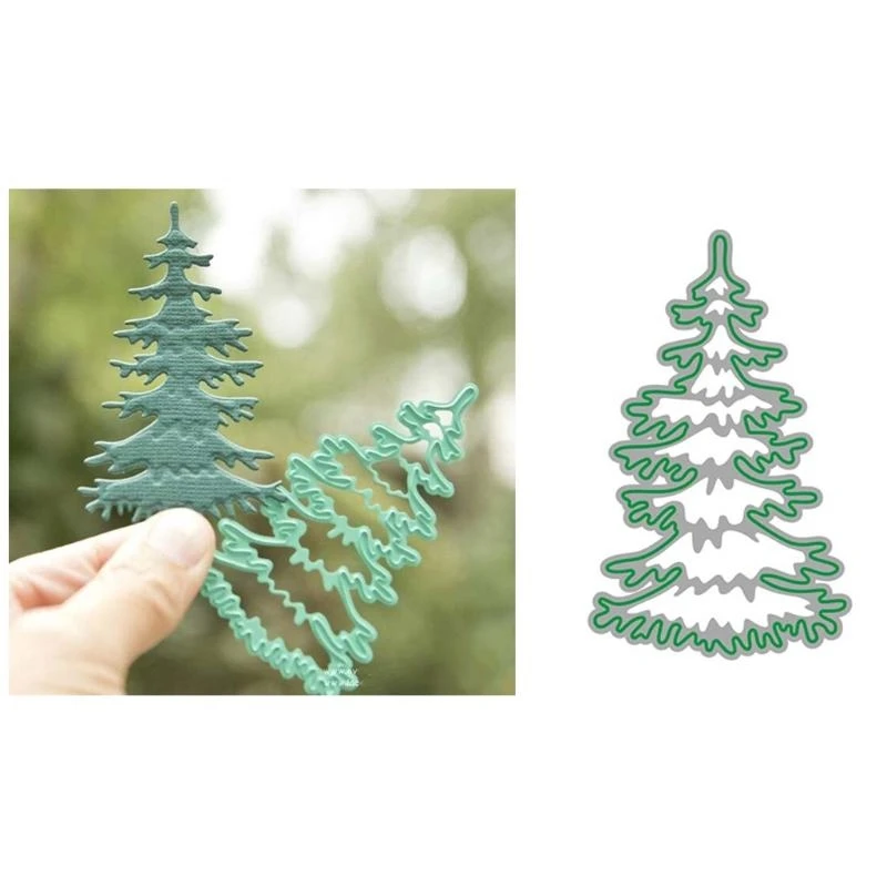 

Xmas Tree Metal Cutting Dies Stencil DIY Scrapbooking Album Paper Card Template Mold Embossing Decoration top sale