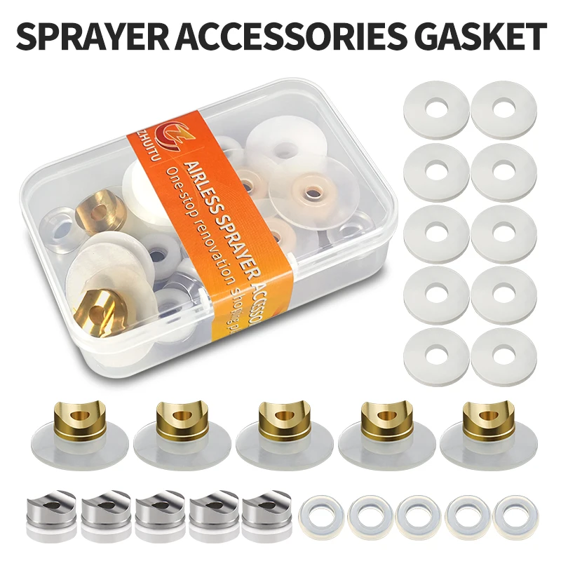 Joint de pointe réversible universel et joint de tige d'extension pour joints de protection de buse sans air pointe 5 filtres pour pistolet de pulvérisation sans air