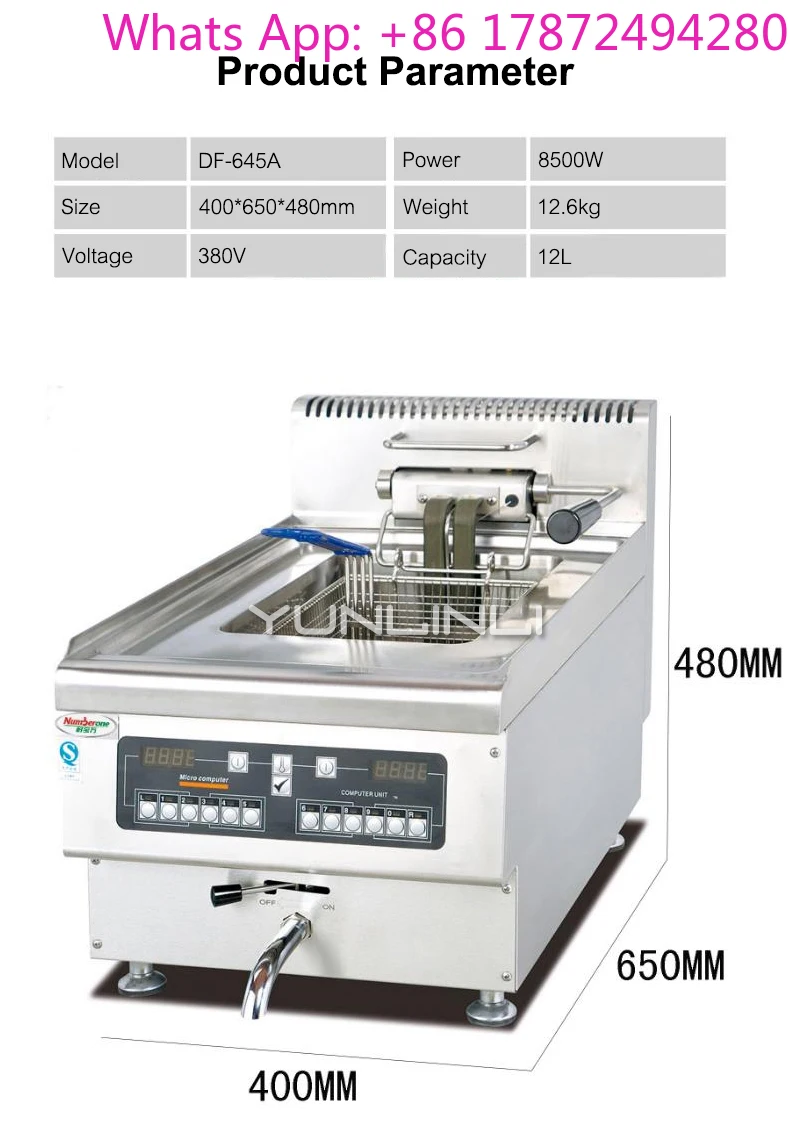 

Electric Deep Fryer Commercial Intelligent Control Electric Fryer Single-tank Electric Frying Machine