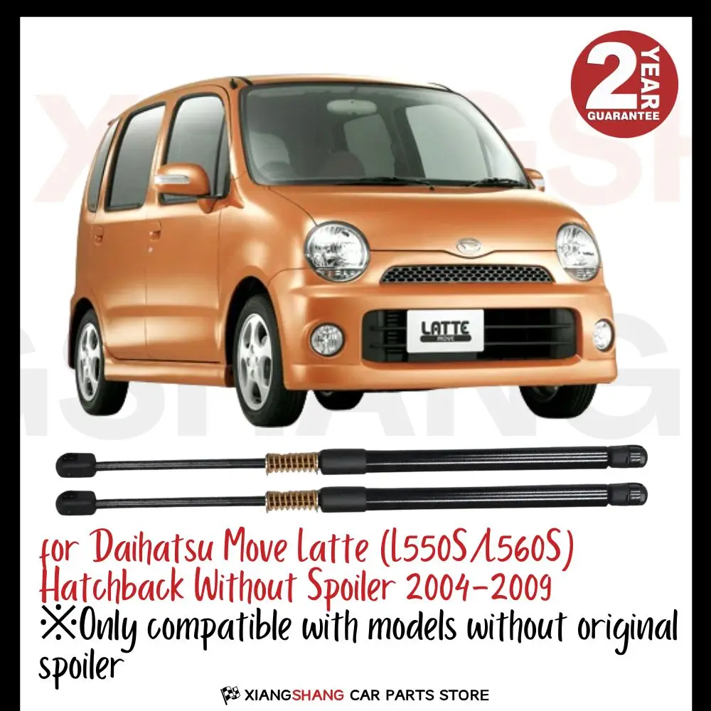 

2pcs Rear Damper for Daihatsu Move Latte (L550S/L560S) Hatchback Without Spoiler 2004-2009 WITH SPRING Trunk Boot Gas Charged
