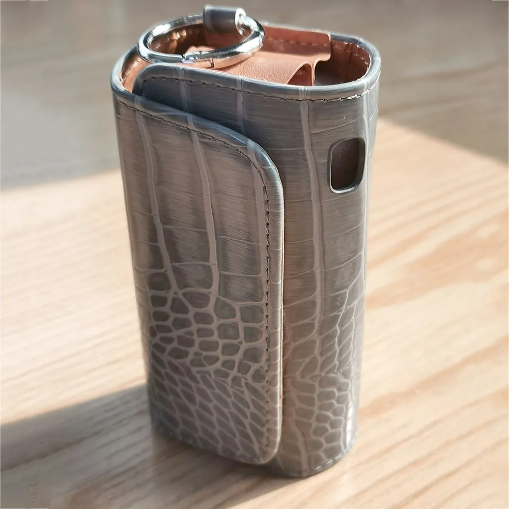 6 warna Flip Double tas buaya untuk IQOS ILUMA dompet kulit Case kantong tas pemegang untuk Iqos Illuma Case aksesoris