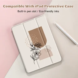 Simple Color Block Case Compatible With iPad iPad 9.7-Inch (6th/5th Generation, 2018/2017)Mini4/5 ,Air4/5 10.9in,With Pen Holder