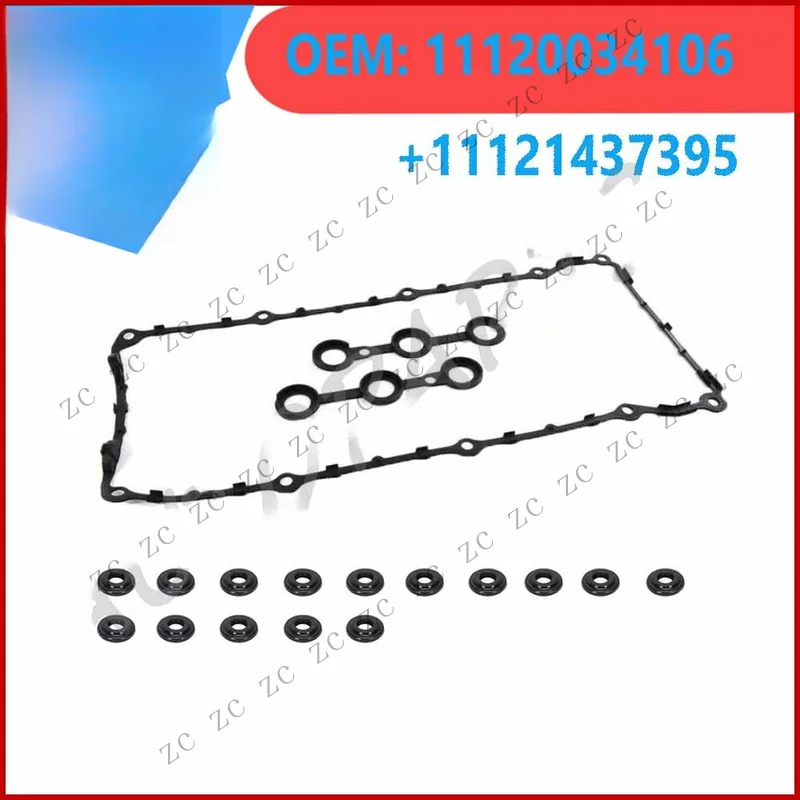 S+ 11120034106 Set Valve Cover Gasket + 15 Grommets For BMW E34 E36 325i 325is