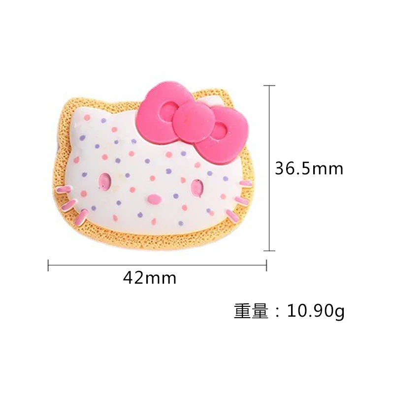 Anime Kawaii Hello KT Cute Cartoon Resin Biscuits Miniature Toys DIY Phone Case Patch Hair Accessories Girl Heart Gift