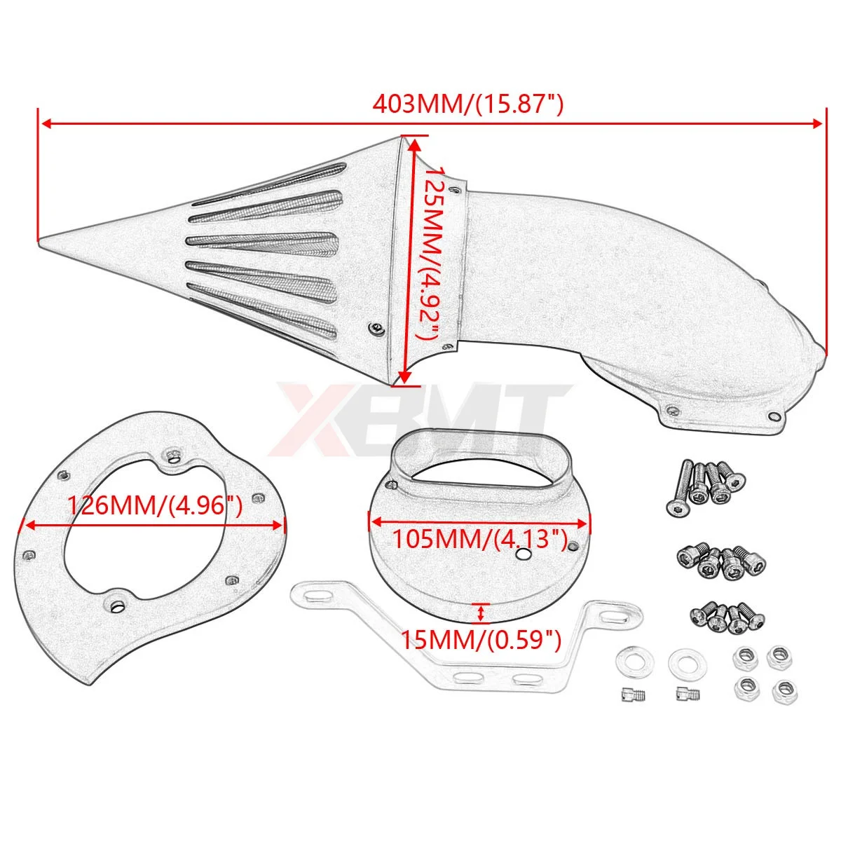 Motorcycle Spike Air Cleaner Intake Filter Kit For Yamaha V-Star 1100 Dragstar XVS1100 1999-2012