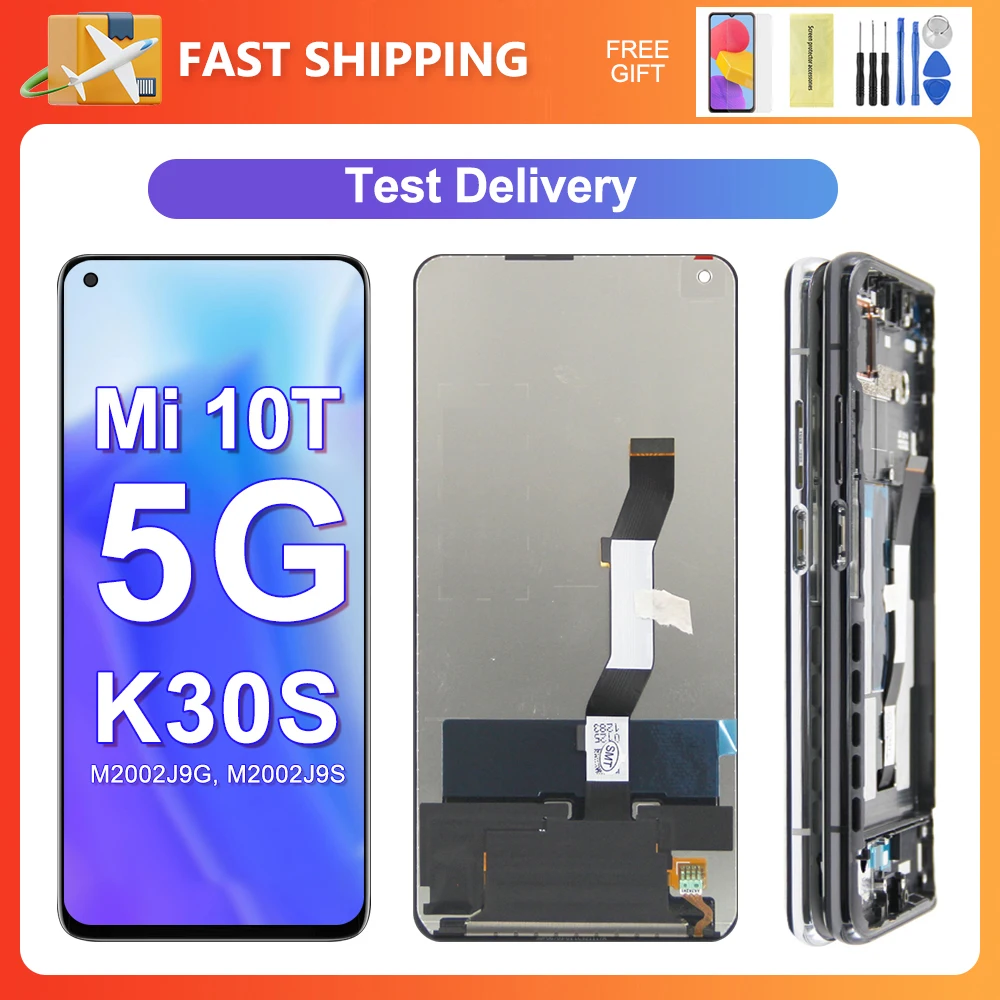 For Xiaomi Mi 10T 5G 6.67\'\'For Redmi K30S Mi 10T Pro M2007J3SY LCD Display Touch Screen Digitizer Assembly Replacement