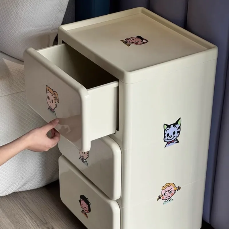 

Drawer cabinet Multi-layer storage cabinet, removable wheeled bedside table