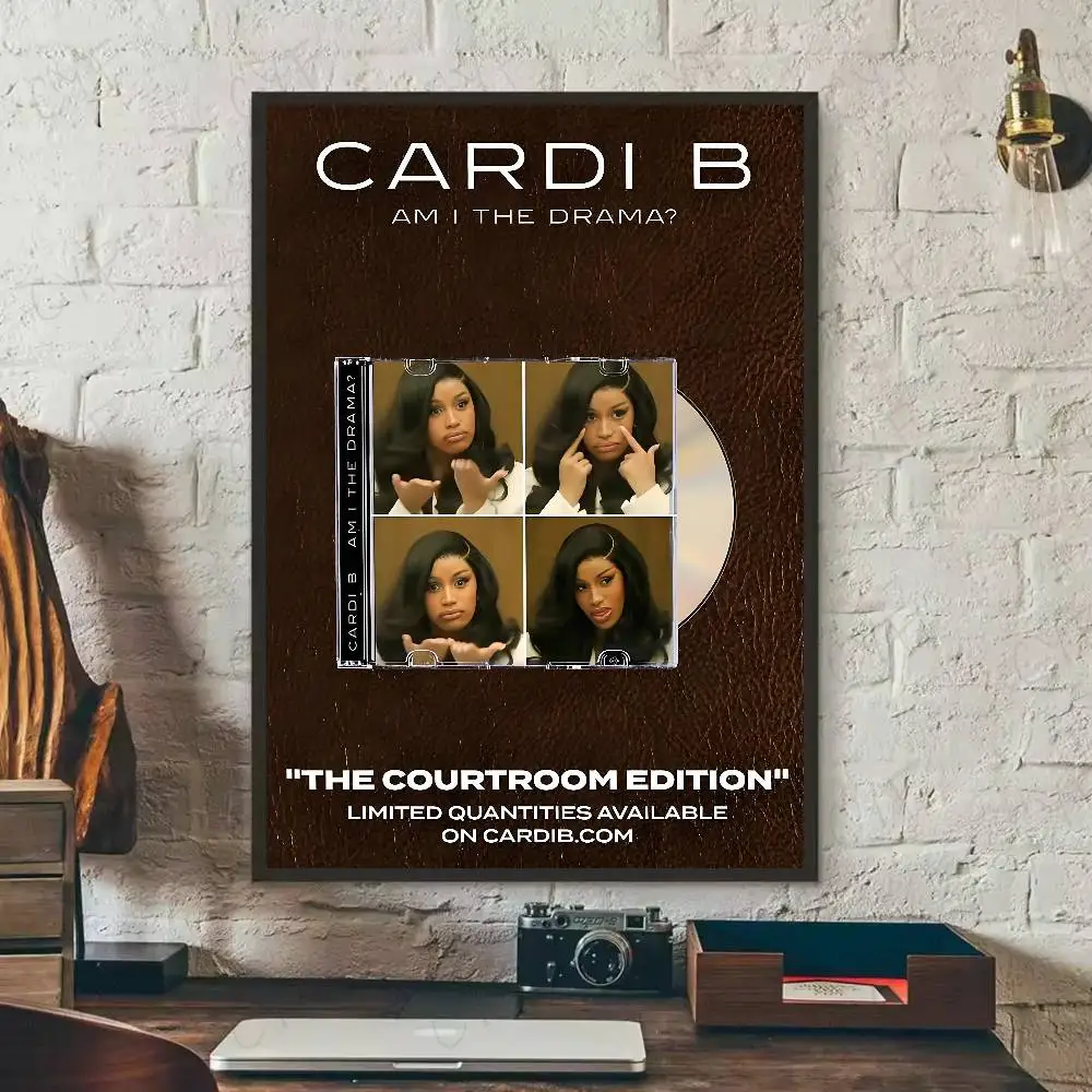 Cardi B Am I The Drama ألبوم جديد ملصق معرض يطبع ذاتية اللصق ديكور المنزل الديكور صور مطبوعة للحوائط ملصق غرفة المعيشة