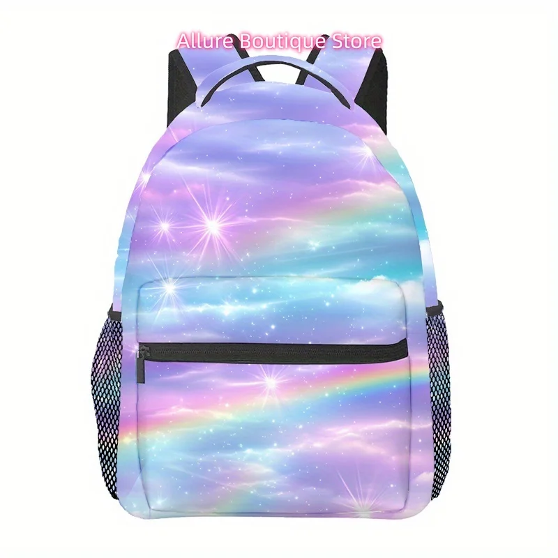 Rainbow Colored Clouds (7) Outdoor Men'S And Women'S Sports Backpack, Couple Travel Backpack, Adjustable Comfort Shoulder Strap