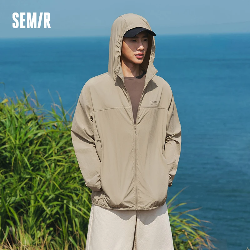Veste UV Homme Semir 2026 à Capuche Effet Rafraîchissant Style Couple Coupe Droite Décontractée Tend