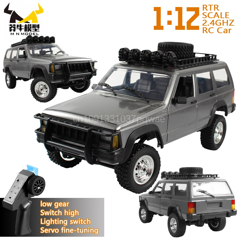 

MN MODEL 1:12 4WD Proportional Remote Control Off-Road Car Rock Crawler 280 Motor Climbing Vehicle Through Truck Model Toy Adult