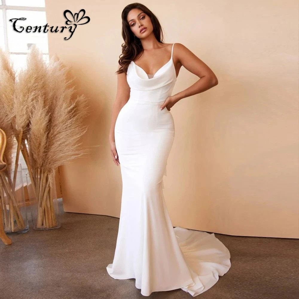 

Mermaid Sexy Wedding Dress Women Spaghetti Straps Backless Boho Bridal Gowns Beach Bride Dress Vestidos De Novia 2025 Customized