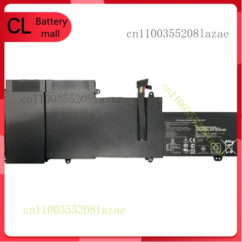 

70Wh Genuine C42-UX51 Battery for ASUS ZenBook UX51 UX51V UX51VZ U500VZ Series