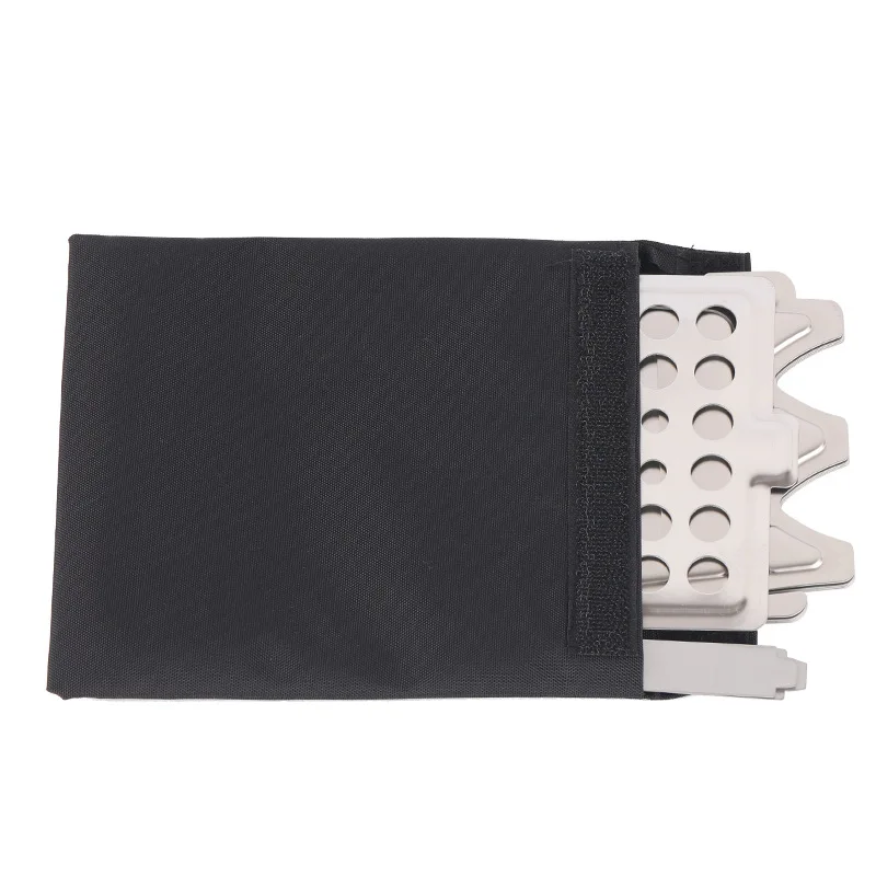 Portable Outdoor Wood Stove Direct-Burning Stainless Steel Card Stove for Camping BBQ Fishing Charcoal Fuel