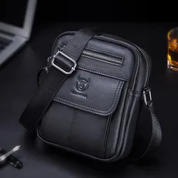 BULL CAPTAIN Casual Men's Shoulder Bags Business Messenger Bag high-Quality Men's Cow Leather Bag's