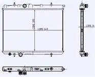 Store code: 2036011AB for engine water radiator P206 P206 + (T3E) 1111i/11i/1,6 16V 98 air (1)/1, 1330 ()