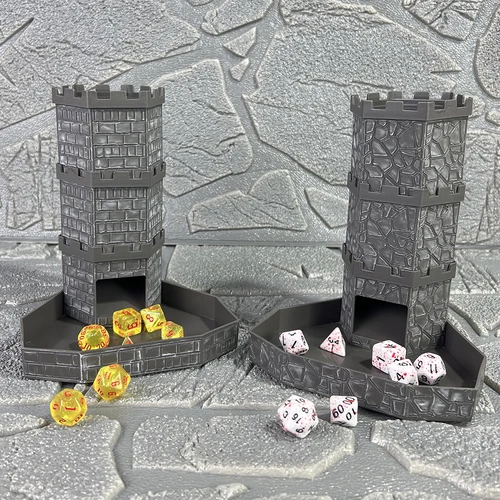 Bricks Castle Dice Tower Dice Rolling Tray Tower - Perfecto para juegos de D&D RPG y juegos de mesa El mejor regalo