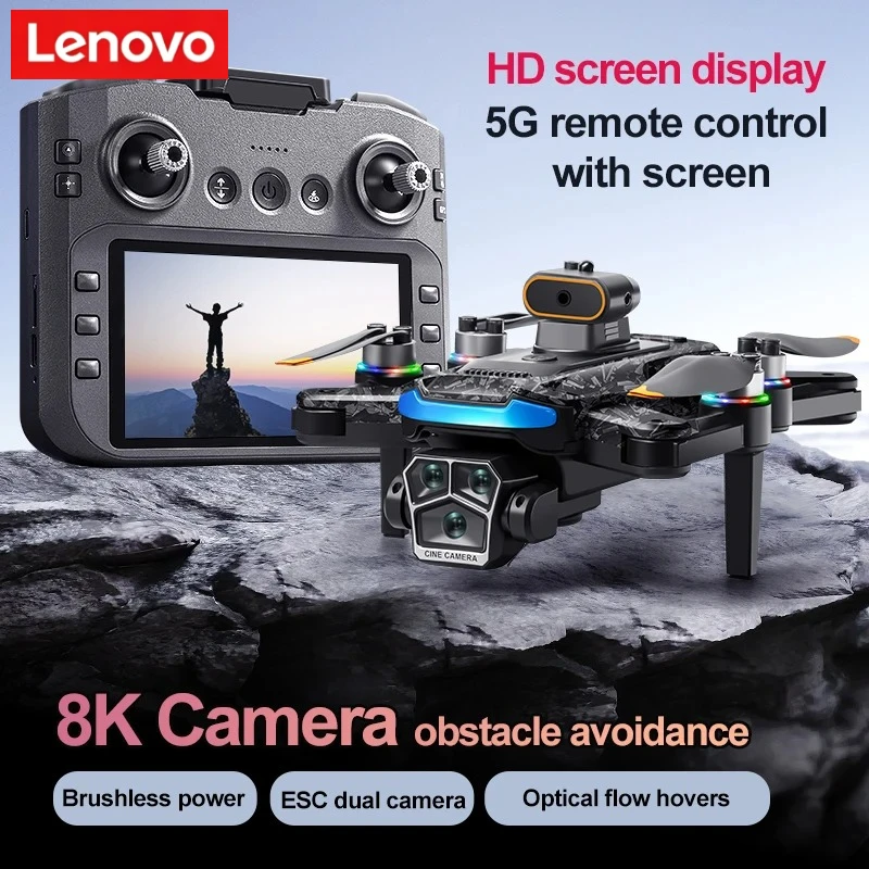 

Квадрокоптер Lenovo Mi A14Pro Max с GPS, бесщеточным двигателем, 8K, тремя камерами, оптическим позиционированием, обходом препятствий, складной, радиоуправляемый, для дистанционного управления, игрушка-дрон