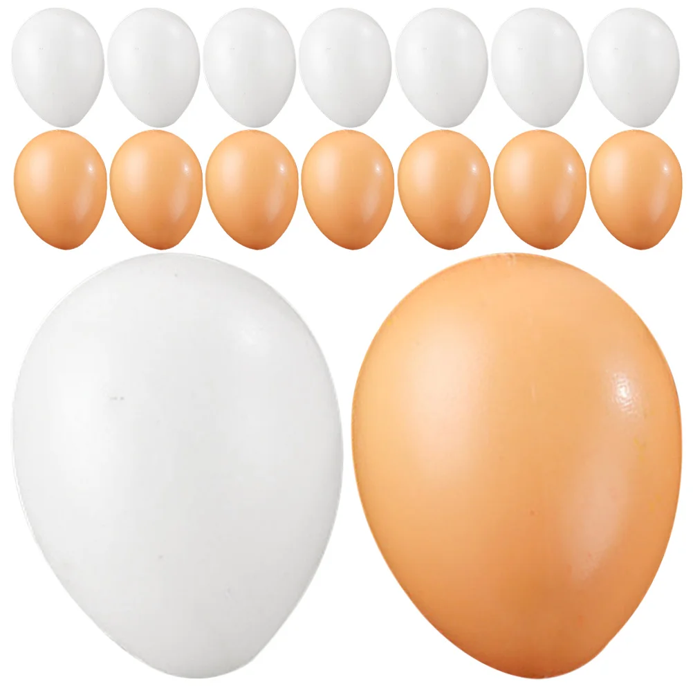 

16pcs Decoration Realistic Plastic Toys DIY Chicken Coop Eggs Easter Props Kids Plastic Diy Eggs Educational Crafts