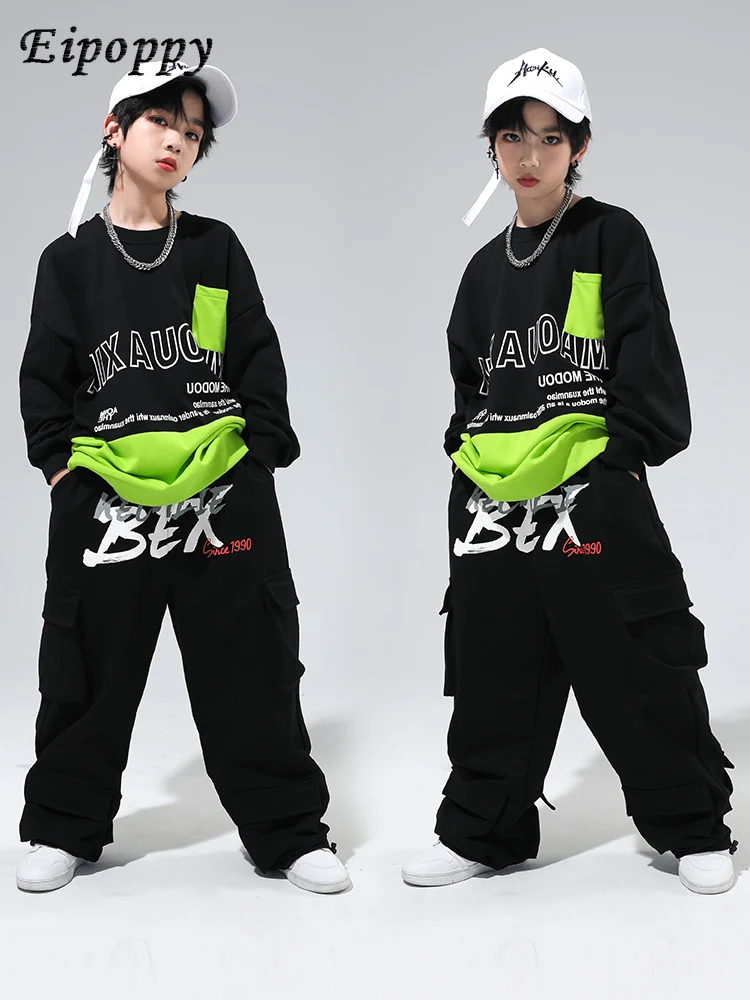 Hip Hop Children's Clothing Fashion Brand Hip Hop Children's Trendy Clothes Autumn and Winter Handsome Hiphop Suit Boy Hip-Hop