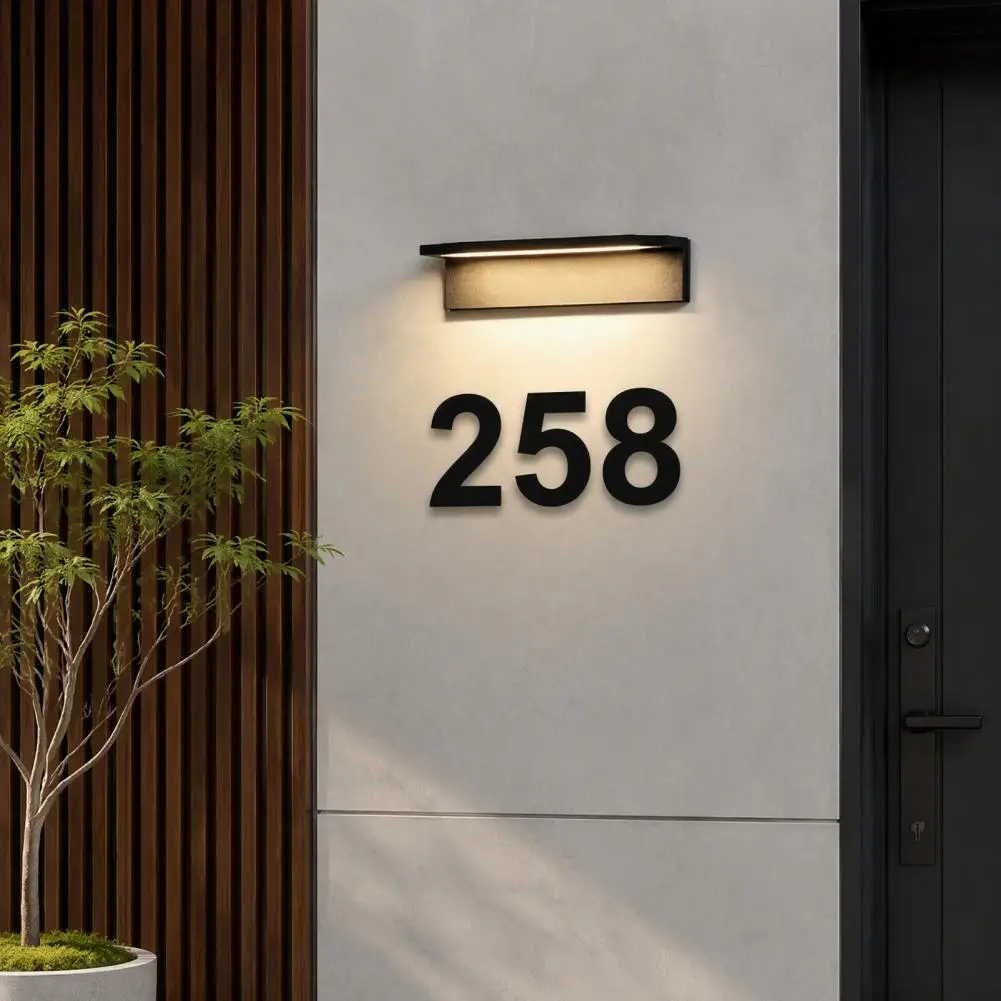 Modern Door Address Plaque 3d Floating House Numbers Modern Metal Address Signs Weatherproof Outdoor Number Plates for Door
