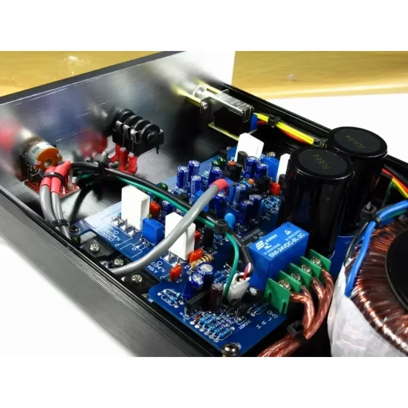 

Усилитель DIY HIFI fever 80 Вт * 2 2,0-канальный HA2002 дискретный усилитель класса AB на полупроводниковой трубке NJW0302/0281