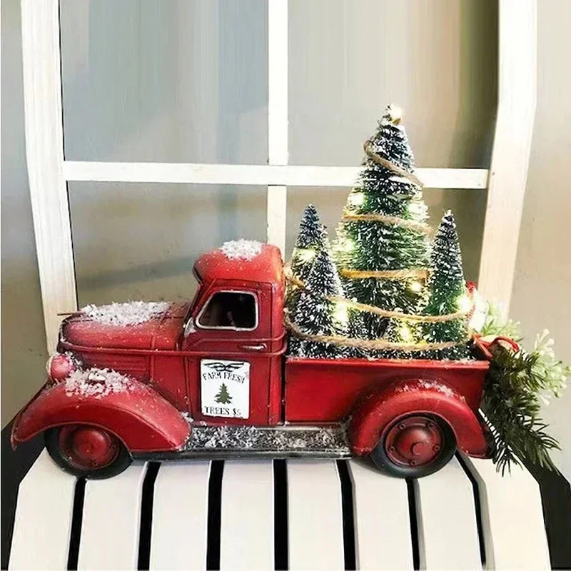 

Christmas Trucks Ornaments Christmas Gifts for Kids Transporting Xmas Tree Car Christmas Decoration 2025 New Year Gift Navidad