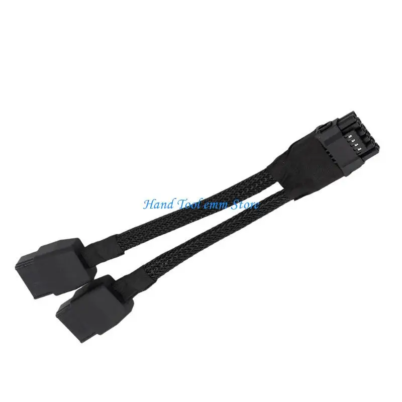 

H37F 2x 8Pin To 16Pin GPU Power Adapter Cable 600W 12VHPWR Connector For RTX4090 Graphics Cards With Gold Plated Terminals