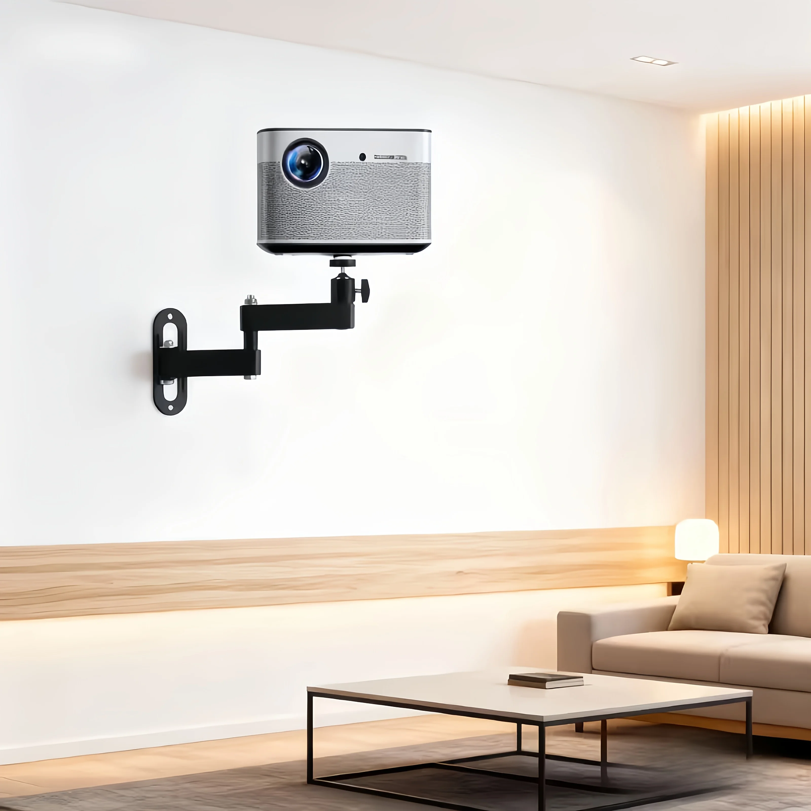 Universal Stand for Projector and Tablet, Two Connection Methods, Adjustable Angle, Suitable for 1/4 Base Projectors
