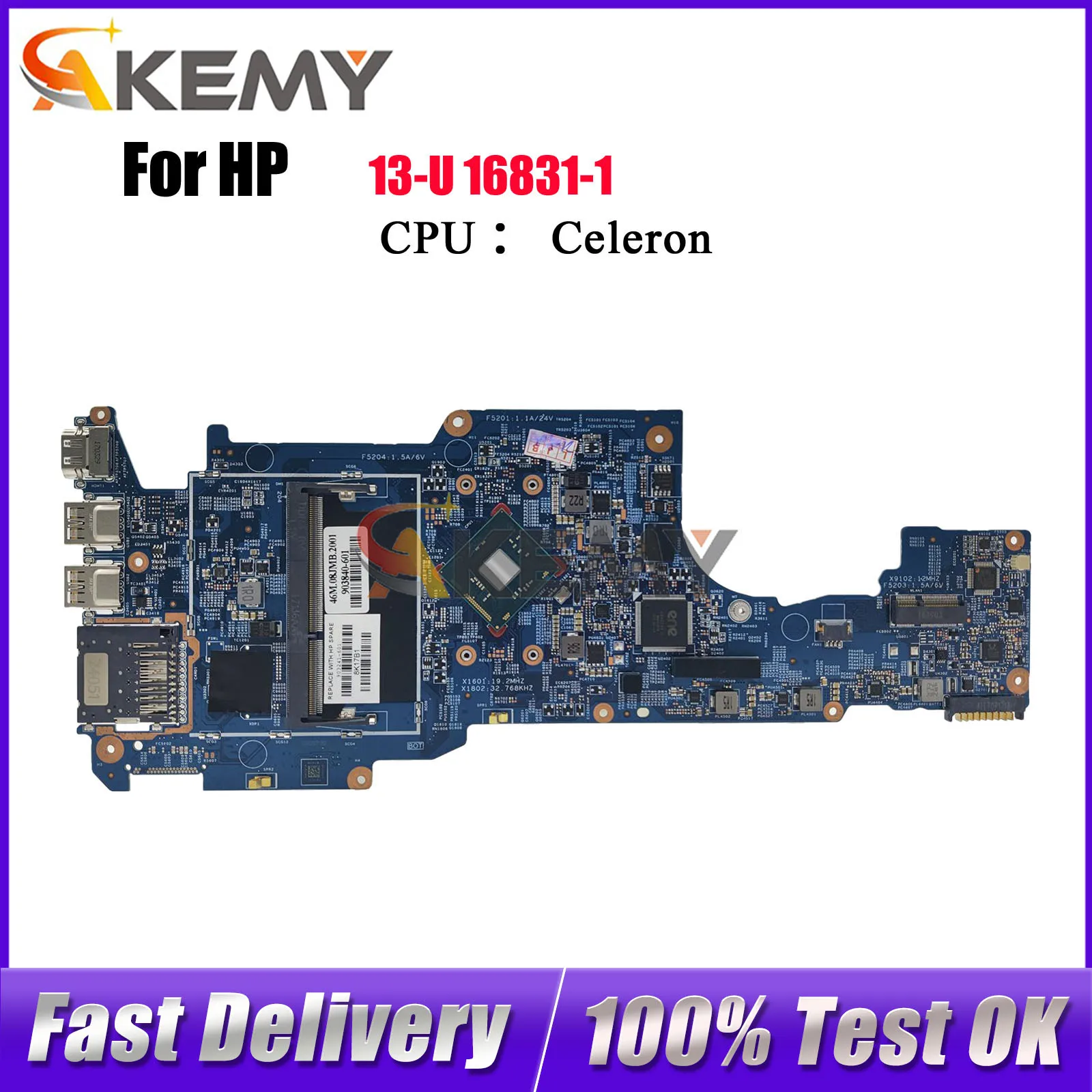 

For HP Pavilion 13-U Laptop Motherboard 16831-1 With N3710 CPU 100% Fully Tested