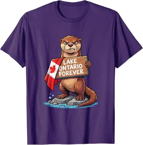 Lake Ontario Forever Otter Animals Flag Lustiges Anti-Lake-America T-Shirt Y2k Pro Lake Ontario Beaver Grafik-T-Shirt für Männer Jungen – Detail 32