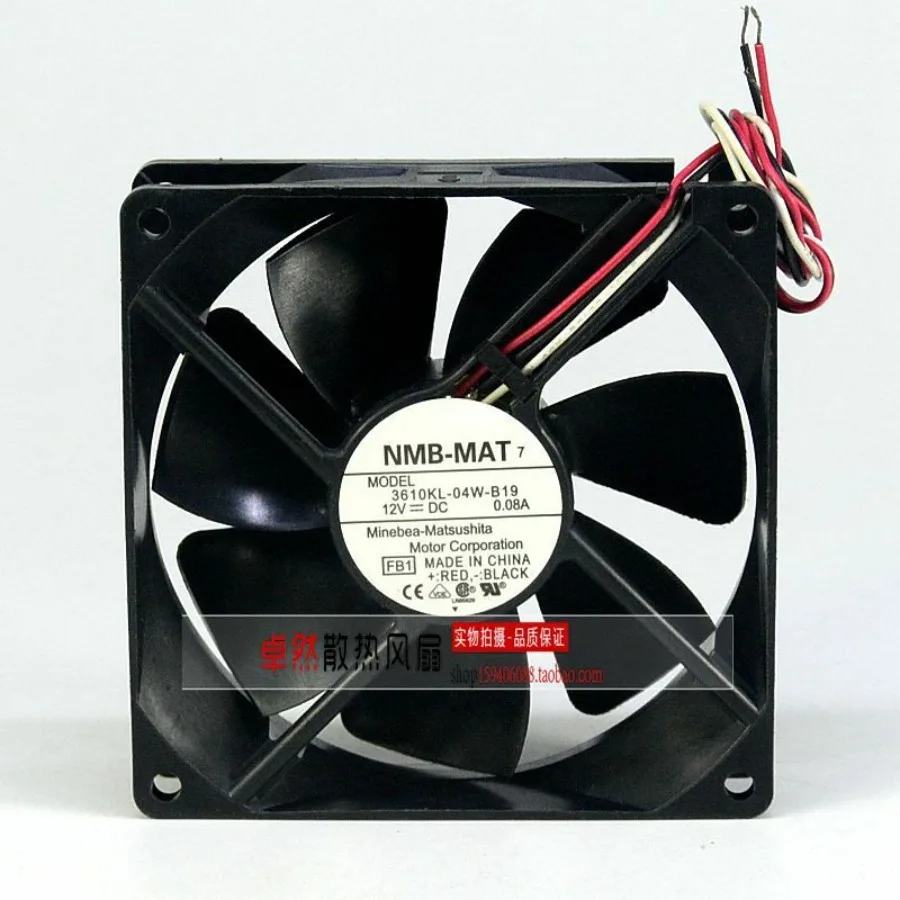 

1 шт. для вентилятора охлаждения NMB 3610KL-04W-B19 12V 0.08A 9225