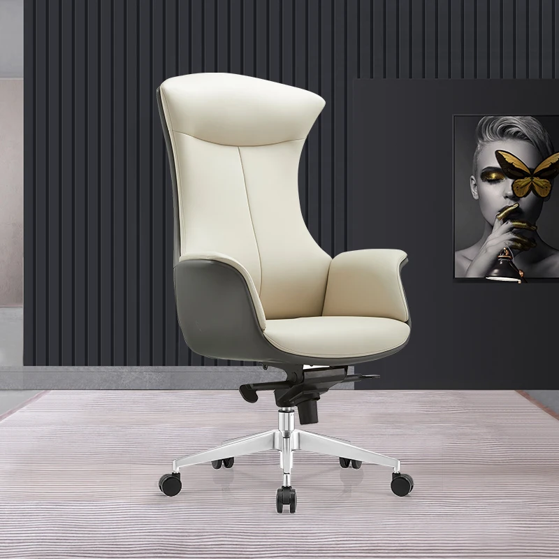 Boss Chair Simple Modern Home Office Leather Computer Comfortable Waist Protection Long Sitting Non tiring Supervisor Chair