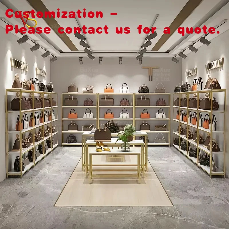 custom.High End Cosmetic Perfume Display Shelves with LED Light Luxury Makeup Beauty Shop Display Cabinet Furniture