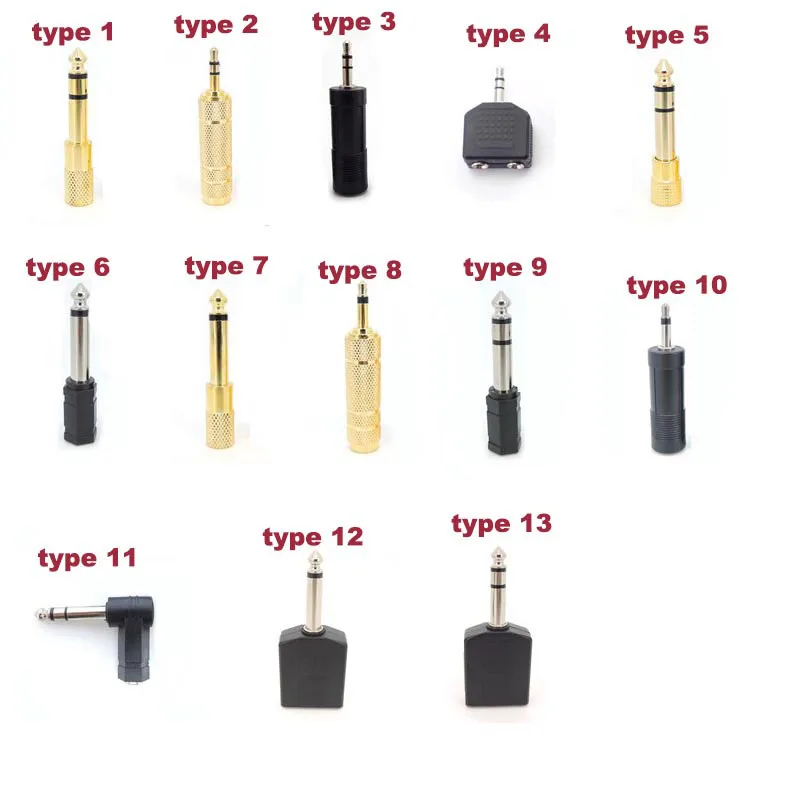 3.5mm 6.35mm Male Female to 6.5 male female Plug Jack Stereo Coupler Audio dual 3.5 mm Mono Stereo 6.35 RCA cable Connector e1