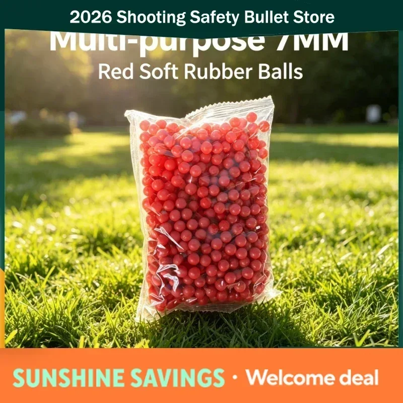 

2030 500Pcs/Bag 7MM Red Non-toxic Soft Round Balls Bulk Pack Outdoor Entertainment Toy Fittings 1Bag/3Bag/5Bag New