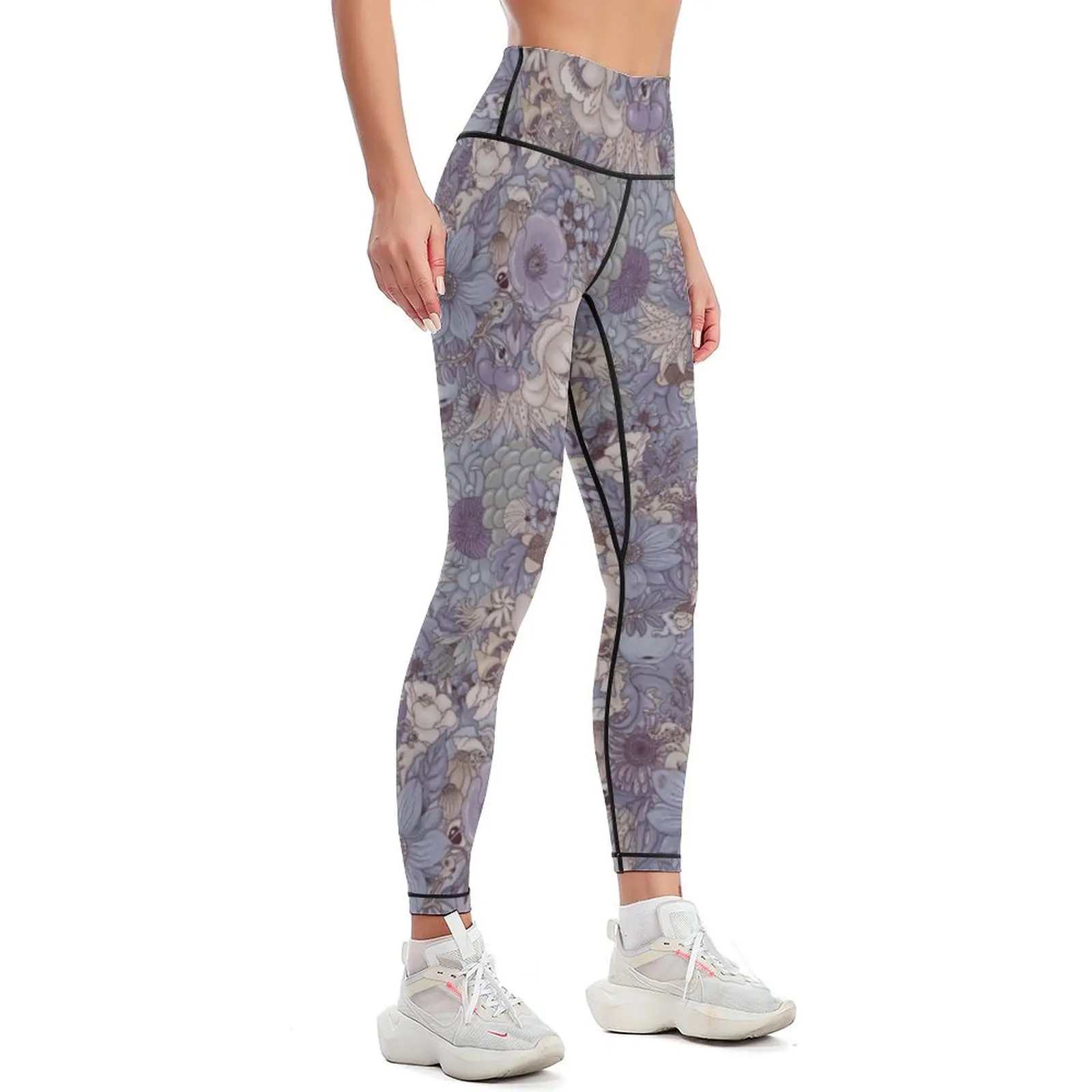 The Wild Side - Lavender Ice Leggings Women's high waist Fitness clothing push up fitness Womens Leggings