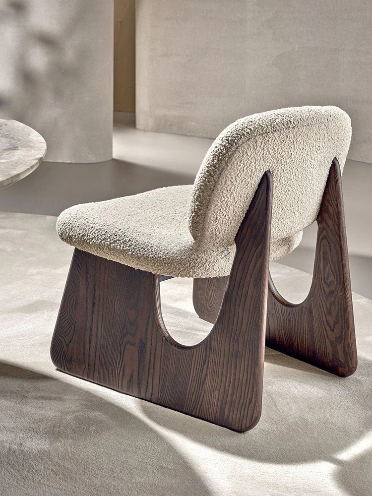 Medieval style solid wood dining chair high-end household simple restaurant back chair