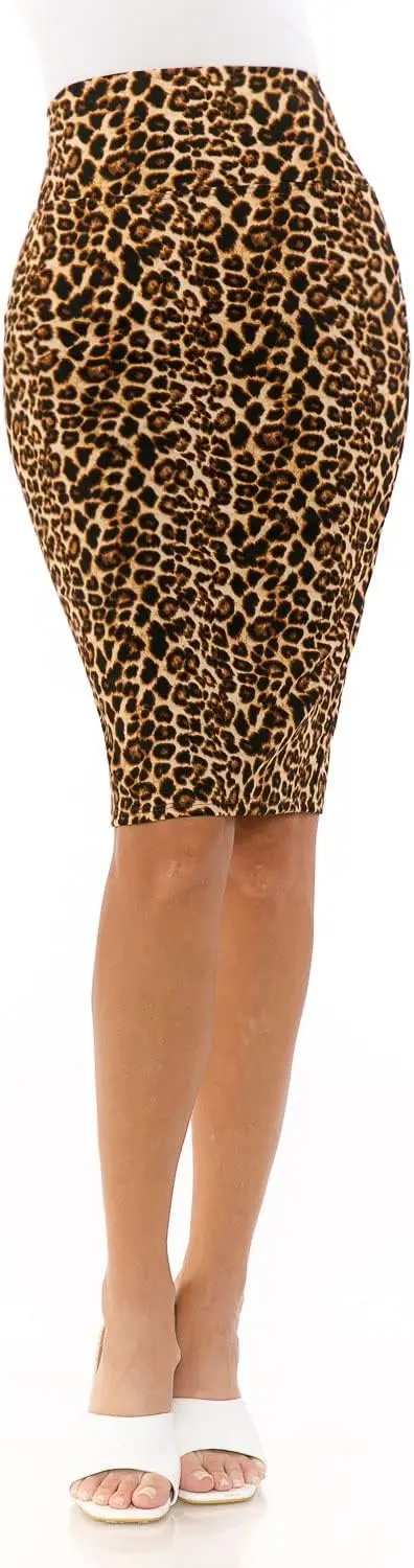 Женская эластичная офисная юбка-карандаш премиум-класса Luxy Trio с высокой талией