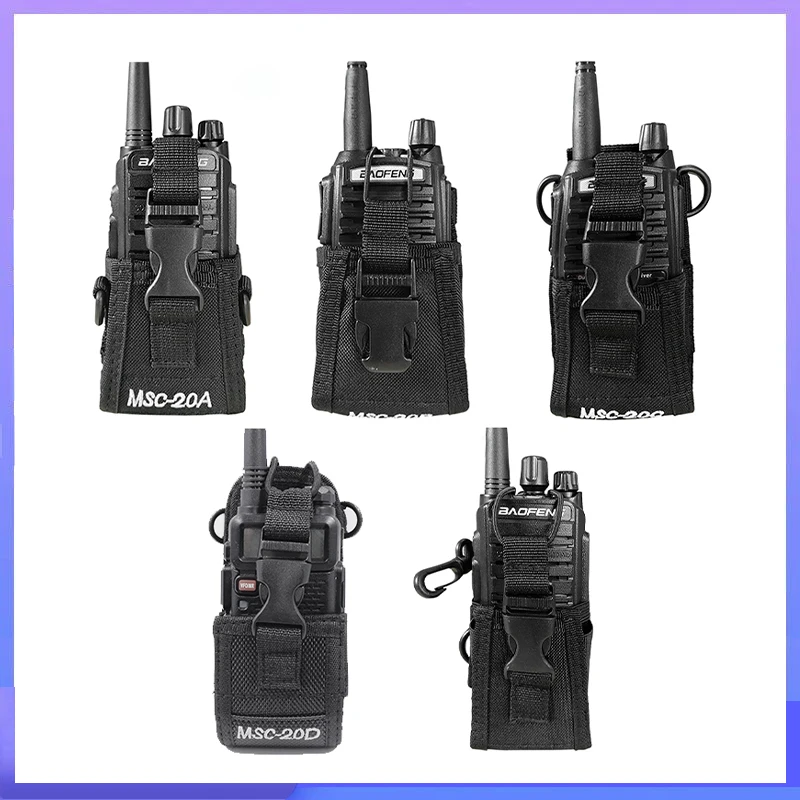 Baofeng Walperforated Talkie Nylon Radio Case UV-5RH Quansheng UV-K6 DulBag Poudres Extérieures Poche Pour UV-K5 UV-18 Radios Bidirectionnelles