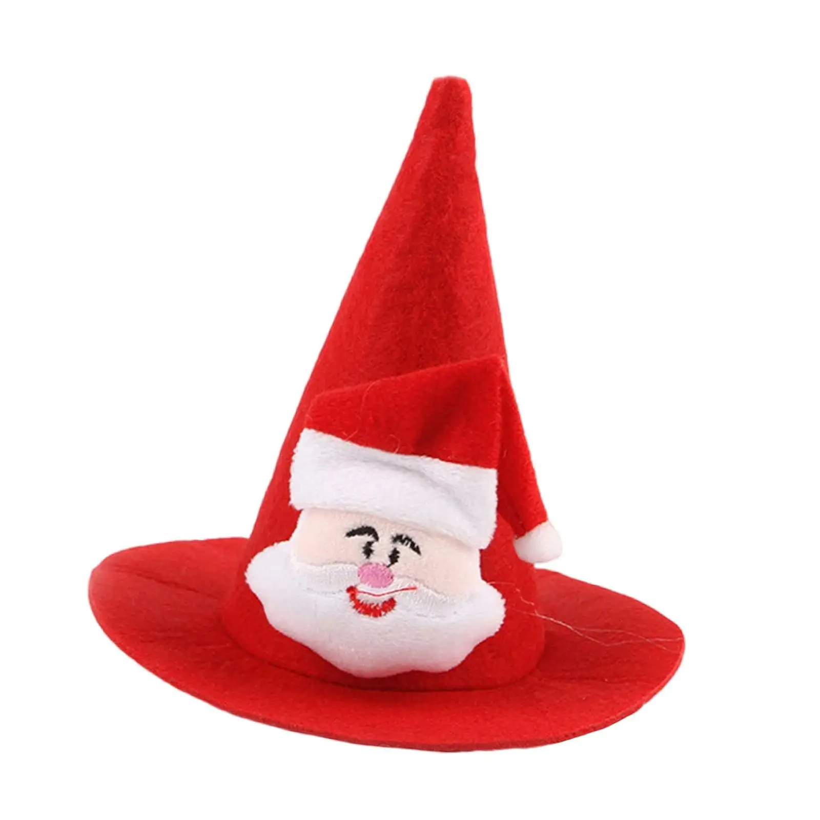 Pet Christmas Hat Cat Headwear Photo Props Cartoon for Small Dogs Cats Decorative Pointed Cap for Celebration Xmas Parties