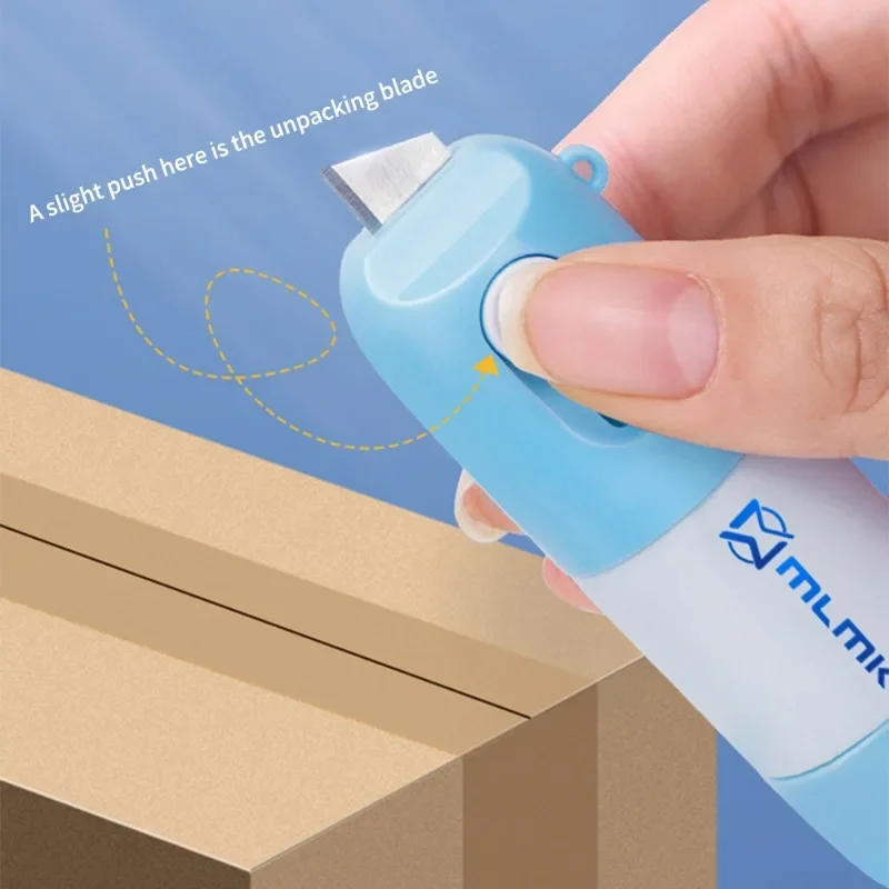 Portátil Papel térmico Informação Correção Fluido com Unboxing Faca, Box Opener, Privacidade Protector Eraser