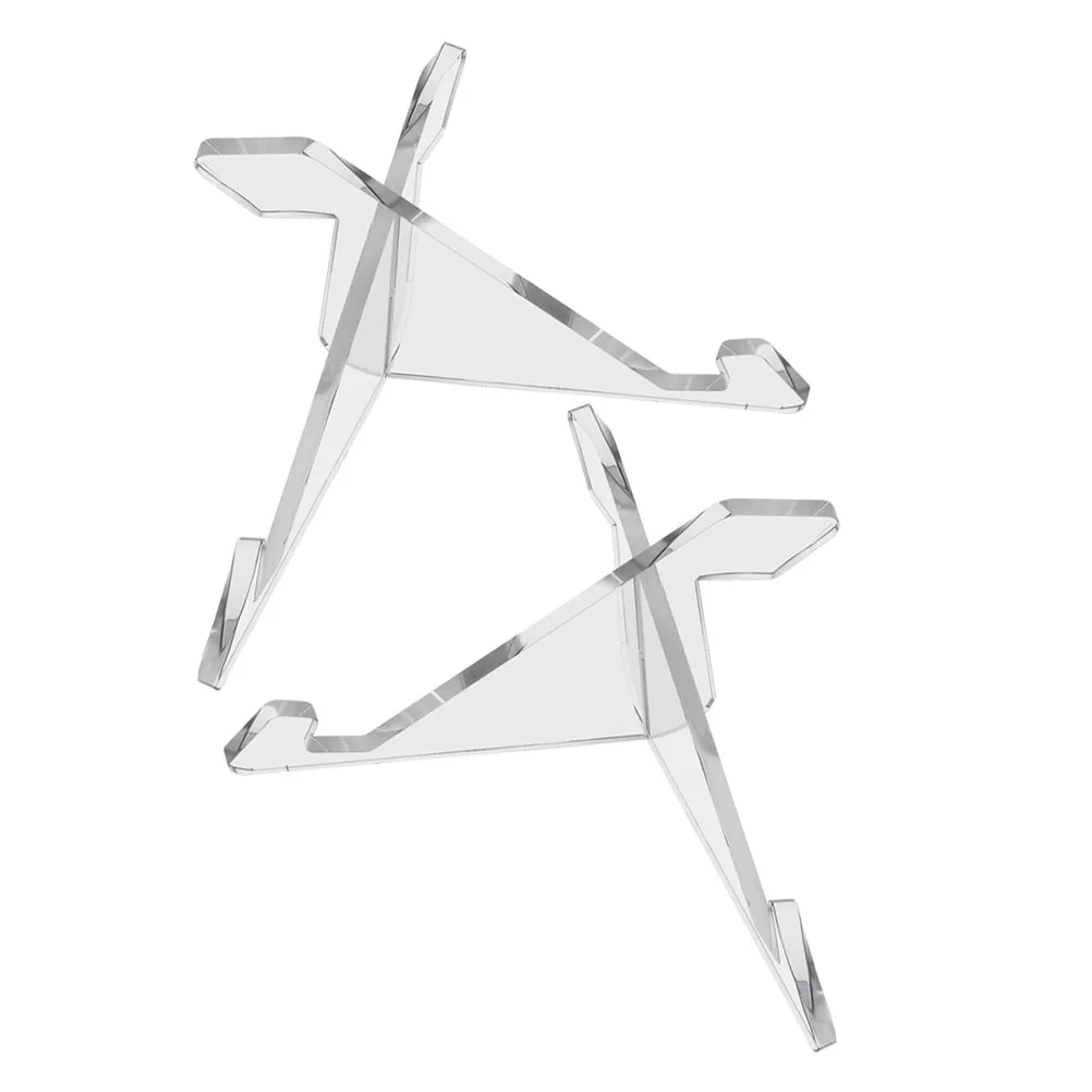 

2pcs Acrylic Phone Holder Clear Display Stand For Office Home Library X Shaped Book Holder Desktop Storage Rack Simple Phone