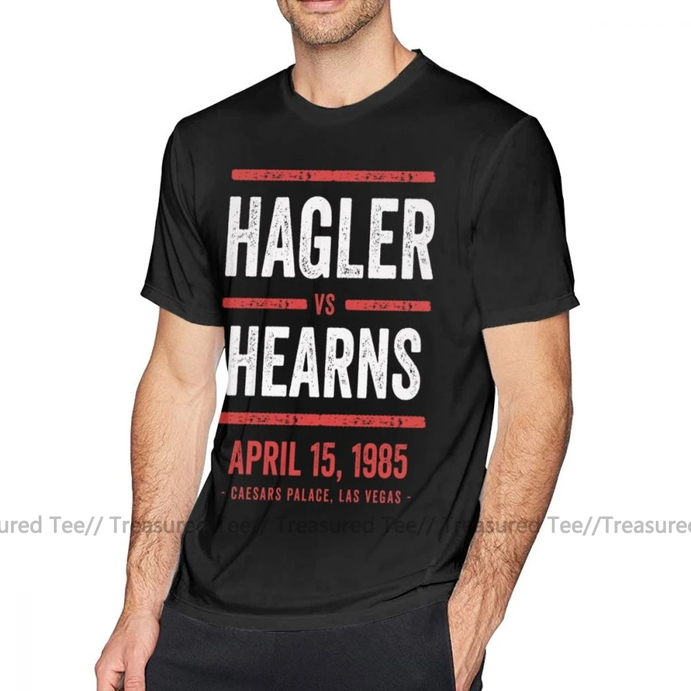 Hitman T Shirt Hagler Vs Hearns T-Shirt Man Graphic White Design Tee Shirt