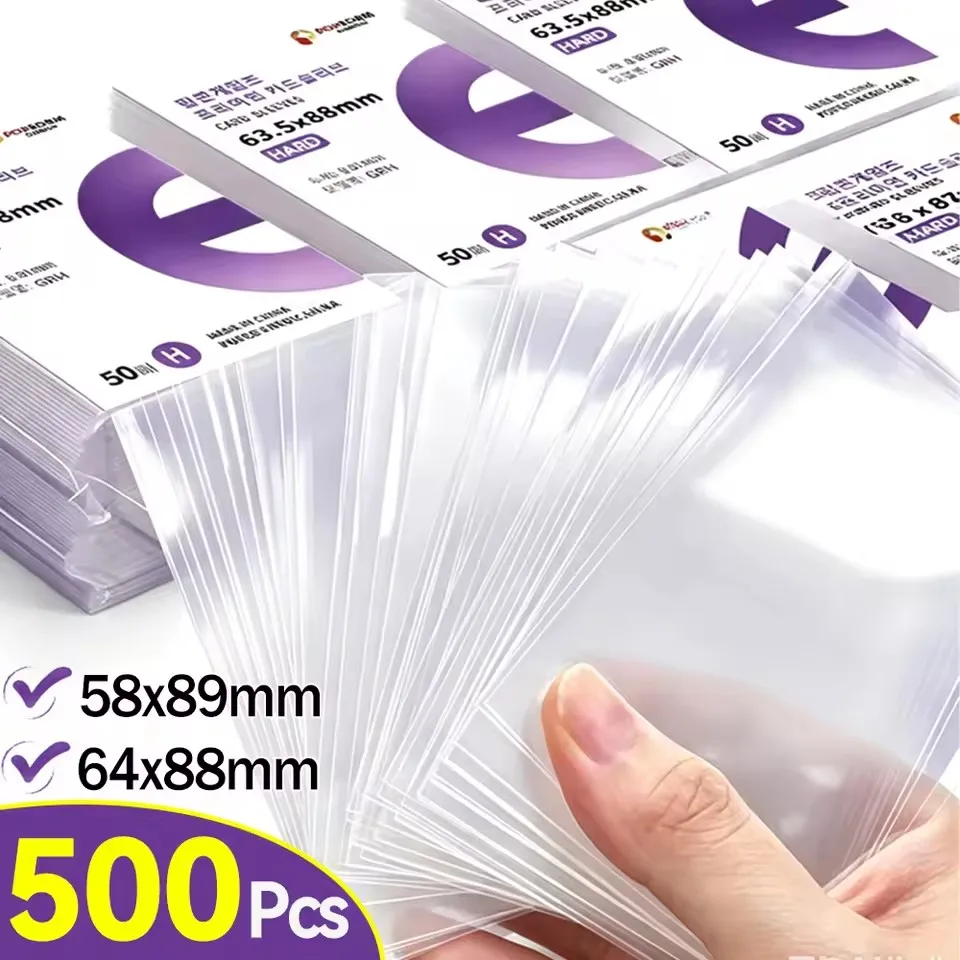 56x87mm 63.5x88mm Clear Kpop Idol Album Photo Card Protective Sleeve Waterproof Protector Case Box for Popcorn Game Card Holder