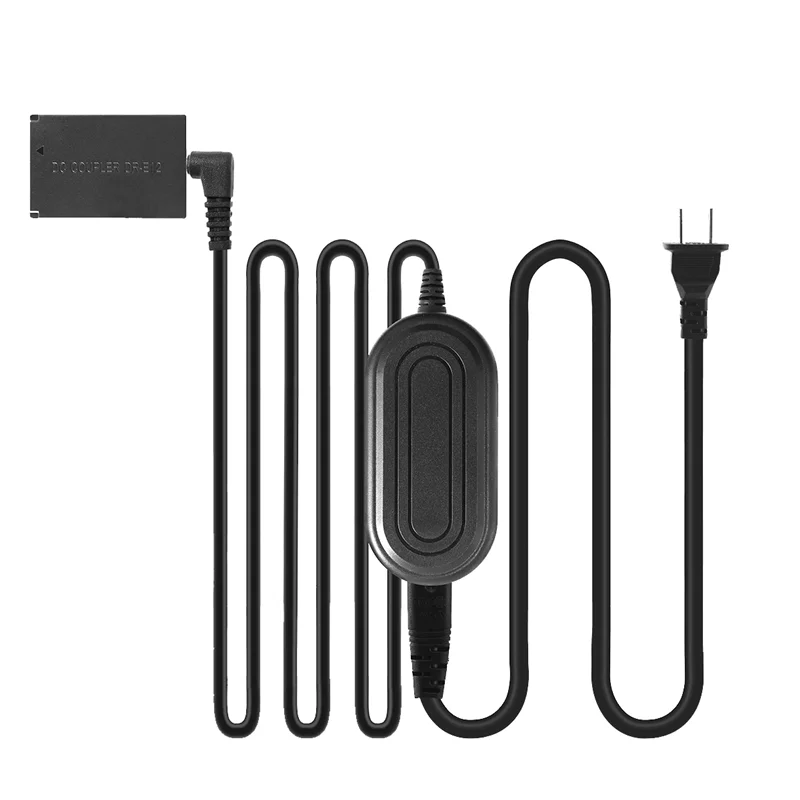 แบตเตอรี่เลียนแบบ E12 LP-สำหรับ Canon EOS M M2 M50 M100 M200 Mark II Dummy Coupler US Plug