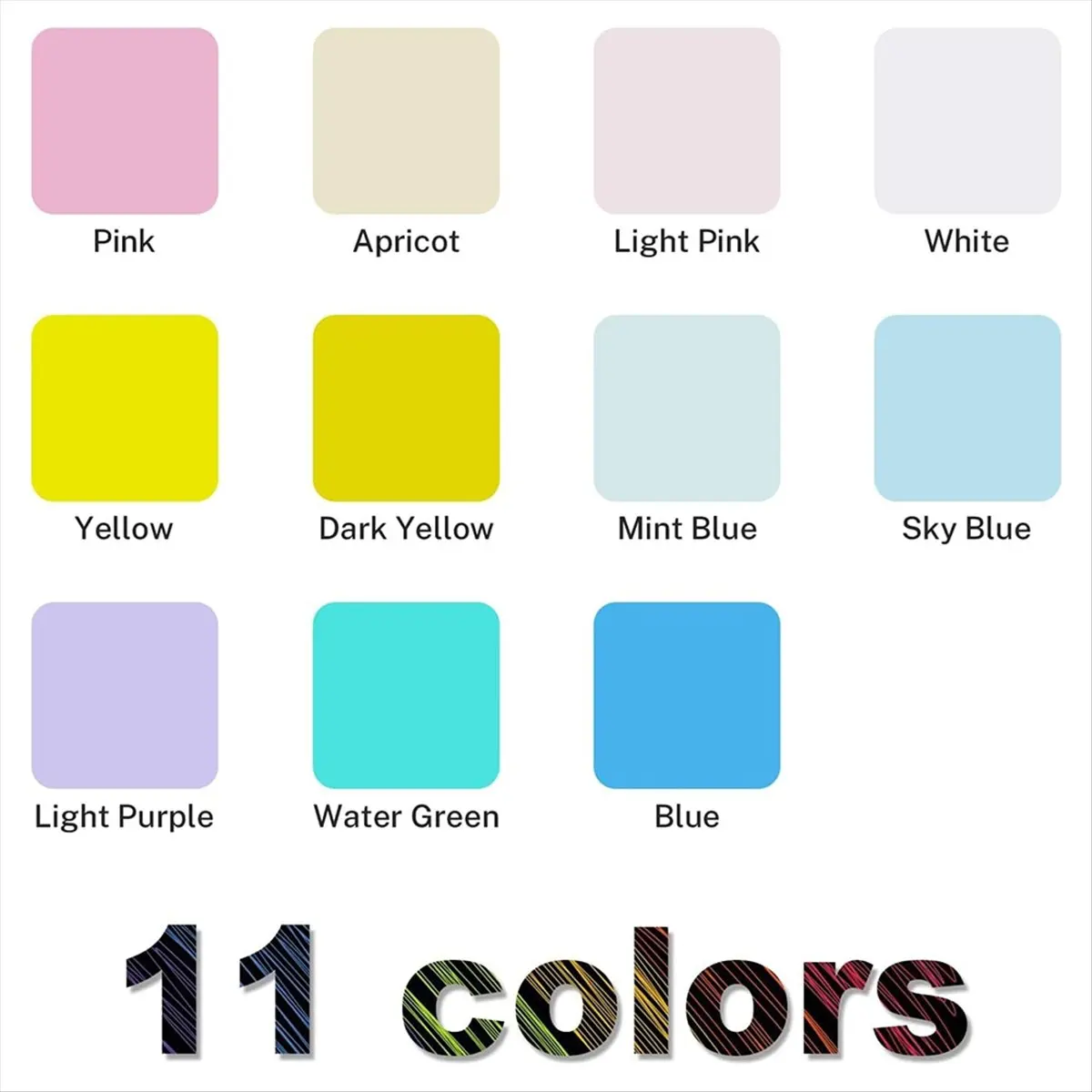 A63K& 11-Pcs Heat Transfer Vinyl Sheets 12x10 Inch - for Bohemian Color Collection for T-Shirts, Tote Bags, DIY Crafts