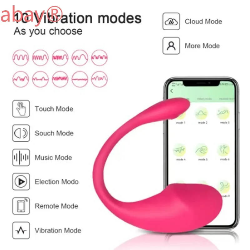 ช่องคลอดบลูทูธ APP AV vibrator กระตุ้น clitoral G-spot anal นวดเพศหญิงของเล่นชุดชั้นในสวมใส่ ball