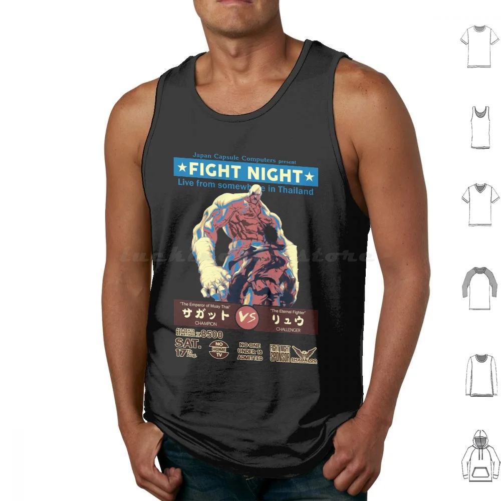 Live From Somewhere In Thailand Tank Tops Print Cotton Ryu Fighter Retro Ken Street Gaming Game Arcade Video Games Akuma