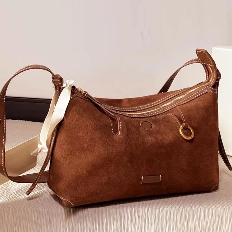 

Faux Suede Hobos Bags For Women Luxury Designer Handbags And Purses 2025 New In Vintage Button Beaded Pendants Underarm Shoulder